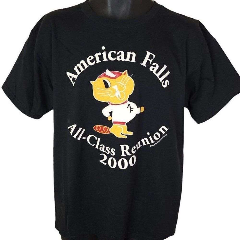 American Falls Beavers T Shirt Vintage Y2K 2000 All Class Reunion Idaho Mens